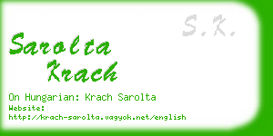 sarolta krach business card